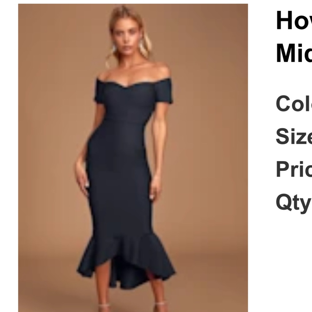 Lulus nwt navy dress